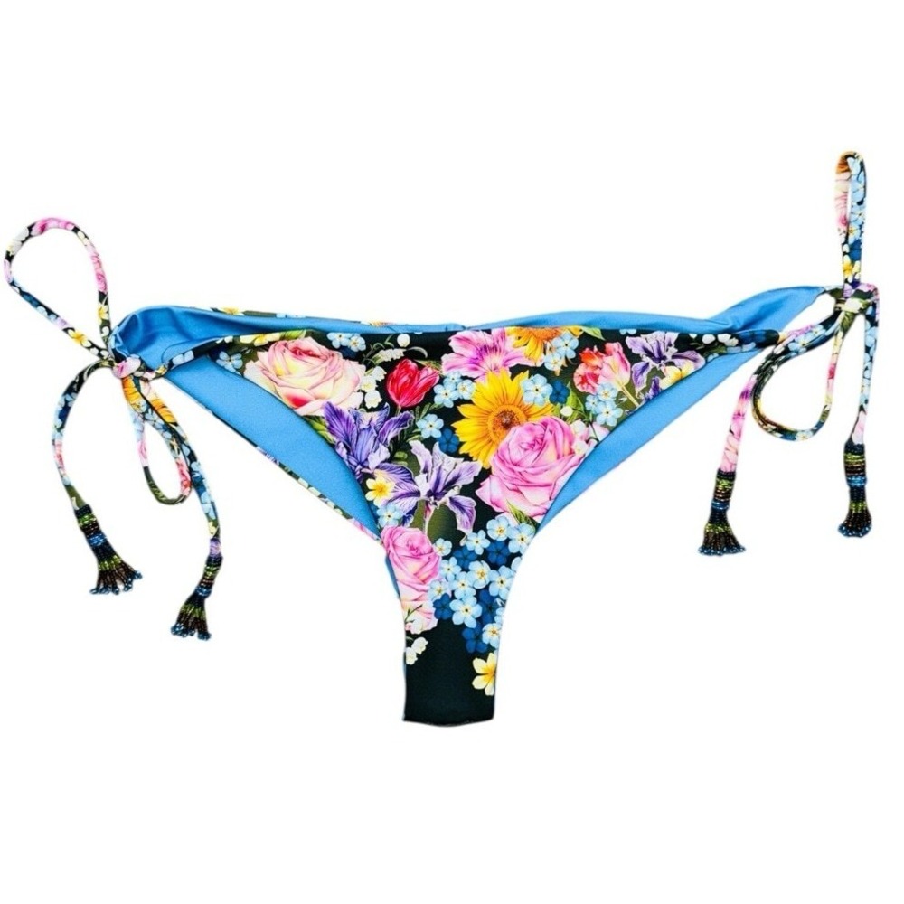 Agua Bendita Large Tammy Dreamin Floral Bikini Bottom Size L NWT‎